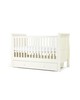 Mia 4 Piece Cotbed with Dresser Changer, Wardrobe, and Essential Pocket Spring Mattress Set- White image number 3
